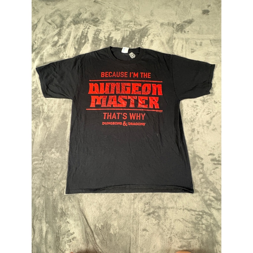 Port & Company Mens Dungeons & Dragons T Shirt Large Black Dungeon Master Tee